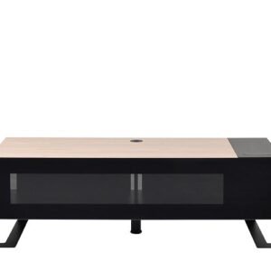 Meuble TV ERARD NAGA 1400 Trappe Nordic – Bois clair – 30 à 65 pouces