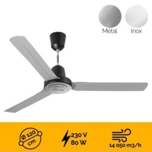Destratificateur d’air industriel – Métal – Ø 152 cm