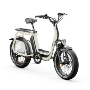 Vélo cargo électrique RITMIC Solo – Blanc Perlé – Batterie Standard
