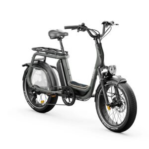 Vélo cargo électrique RITMIC Solo – Gris Charbon – Grande Autonomie