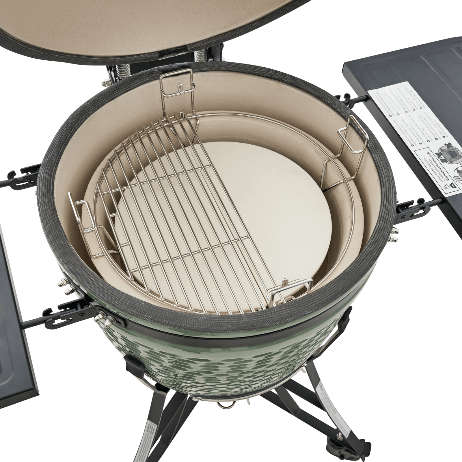 Kamado Barbecue Céramique Charbon NATERIAL Kaki – Image 8
