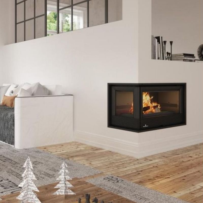 Insert à bois 2 vitres ventilé canalisable – BRONPI Paris 70 EI 11 kW