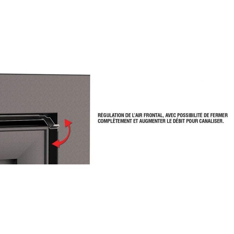 Insert à bois ventilé canalisable – BRONPI Paris 55 9.5 kW – Image 9