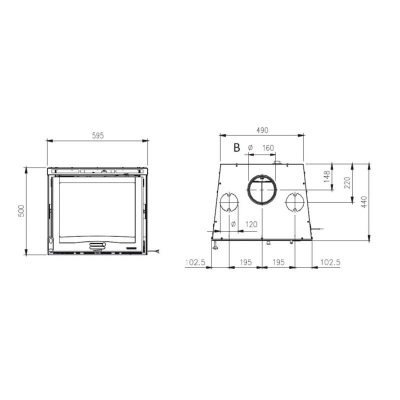Insert à bois ventilé – LA NORDICA Inserto 60.16 6.5 kW – Image 3