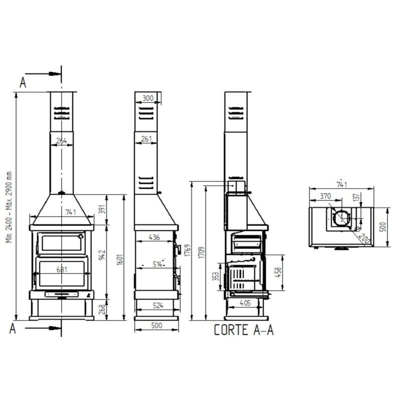 Poêle à bois cheminée avec four – FIREMATIC Phoenix 10.9 kW – Image 6